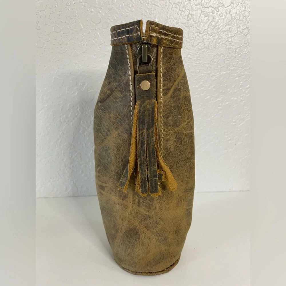 Myra Bag Beer Bottle Holder Leather - Picture 3 of 10